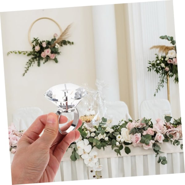 Fantastisk Falsk Forlovelsesring Simulert Diamantring Glassrekvisitt