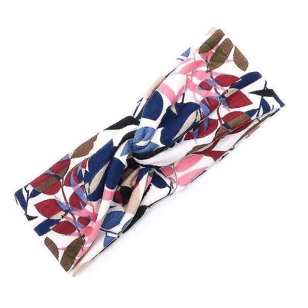 Hodebånd med knute, blomstertrykk, stilig elastisk hårbånd