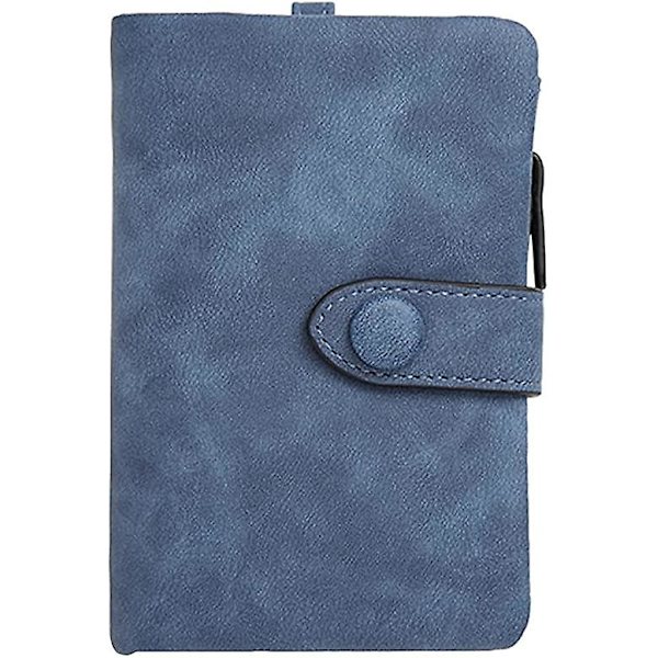Kvinders Lille Bifold Clutch Pung Slank PU Læder Håndledsrem Håndtaske Damer Lynlås Penge Organiseringsmøntpung Med ID-Kortsvindue