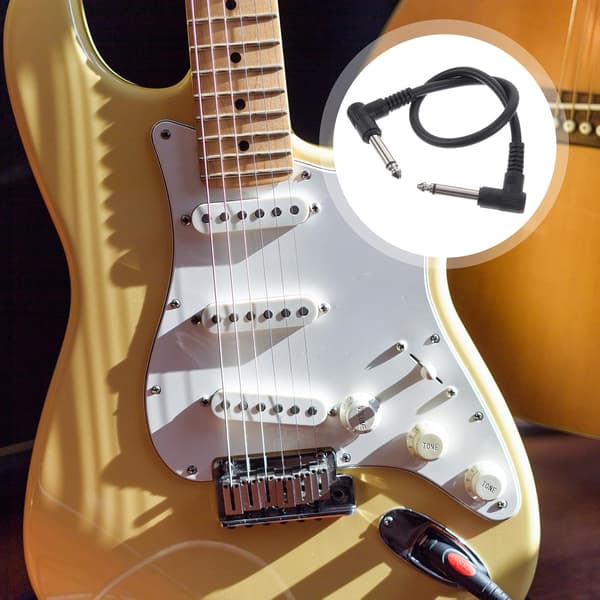 Gitar Effektkabel 6 stk 30 cm Enkeltstykke Elektrisk Instrument Patchkabel for Musikkfremføring