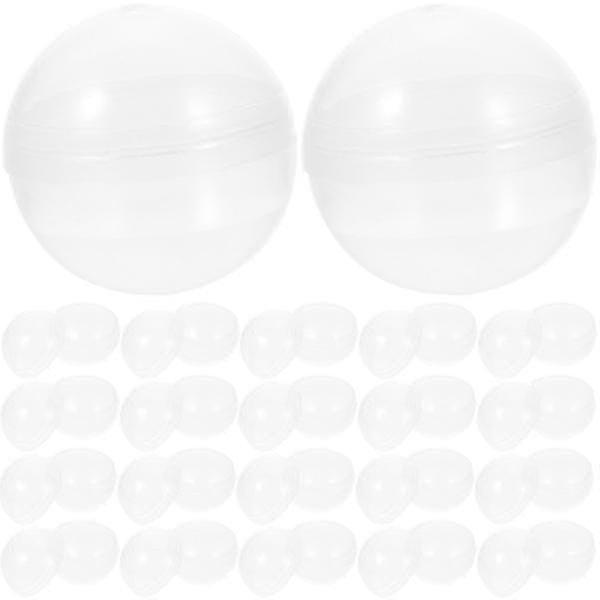 100 stk Plast Transparent Kuler Multifunksjonelle Vridde Runde Kuler Klare Fyllbare Grab Kuler Fra Kuolu 3.2X3.2cm