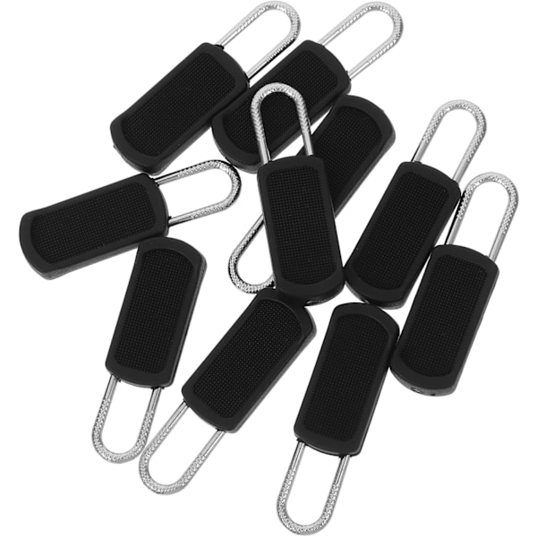 10 st Avtagbara Zier Dragkedjekläppar Ersättning Metall Dragkedjekläpp Slider för Bagage Ryggsäck