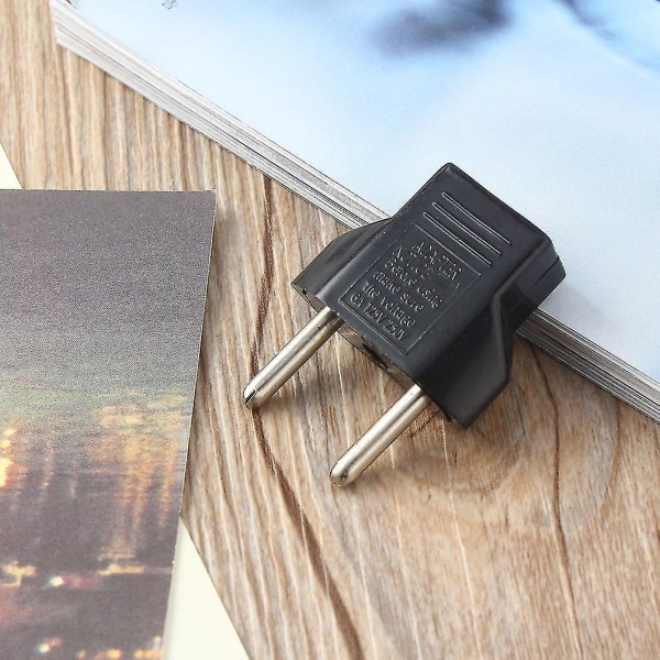 EU Adapterplugg 2 Flat Pin til EU 2 Rund Pin Lader