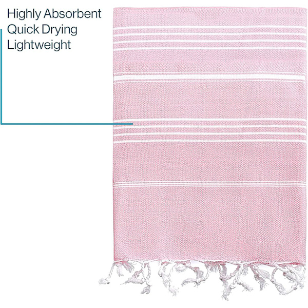 Strandhåndklær til badstue, spa, yoga, piknik og strand 100 x 180 cm - 39 x 71 tommer Rose red