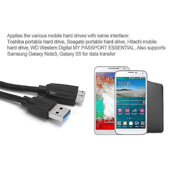 Vention A48 Micro USB 3.0 Opladnings- og Datakabel