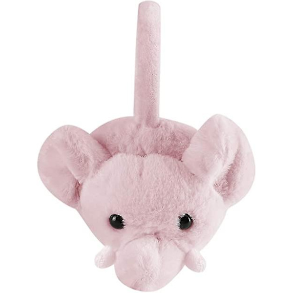 Mjuka Elefantöronmuffar Barn Fuskpäls Söta Öronvärmare Varma Luddiga Öronmuffskydd, Rosa