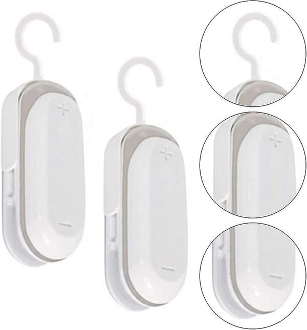 2 stk Frisk Snackslukker, Mini Forseglingsmaskin For Plastposer Matforseglingsenhet