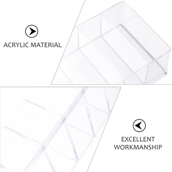 Akryl Læbestift Opbevaringsbeholder Sort Kosmetisk Displayboks Desktop Makeup Organizer