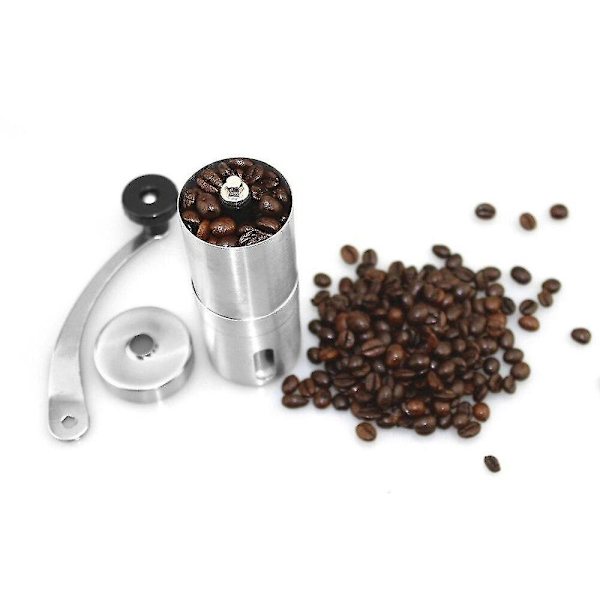 Håndkvern for kaffe, mini, rustfritt stål, manuell, håndlaget