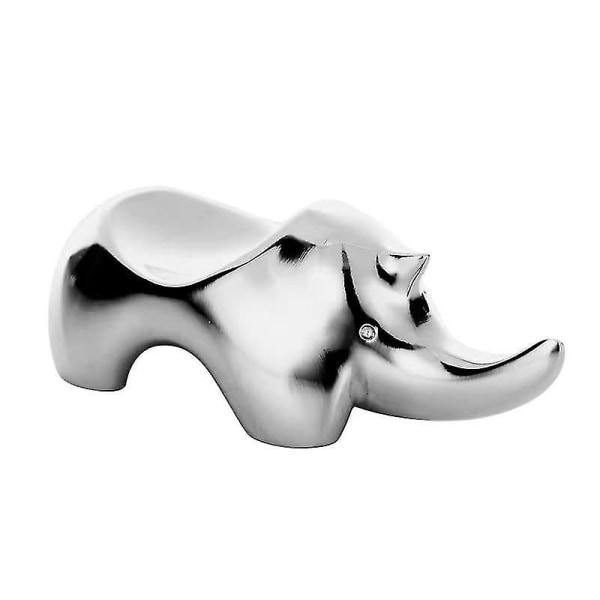 Sølv Cigarholder Matel Elephant Model Stand, Transportabel Cigarrest Udendørs Cigargave Til Mænd