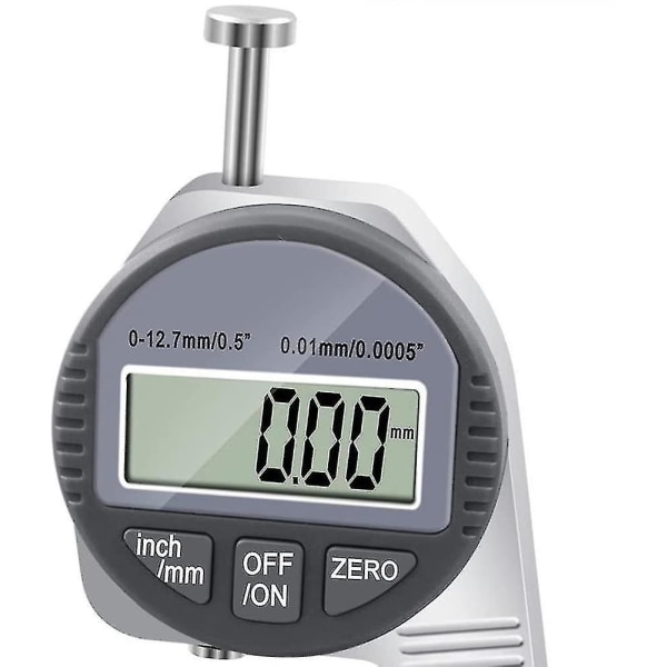 Digital Tjockleksmätare, 0-12,7 mm LCD-Display Digital Mätare, Inbyggd Elektronisk Mikrometer Tjocklek Båge För Digital Display Läder Tyg Tjocklek