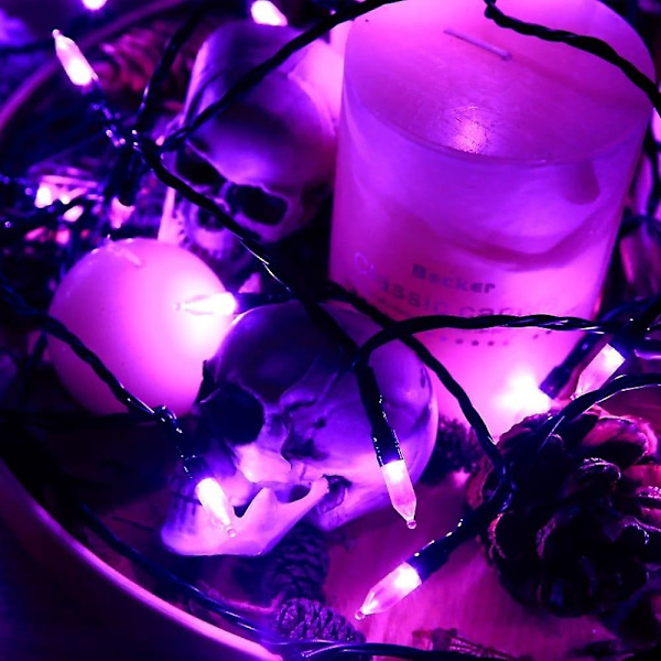 Julelys med solcelle, udendørs, 12m, 100 LED