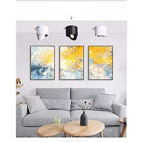 15w Hvid Loftlampe 1 LED Spotlight Justerbare Loftlamper Moderne Spotlight Bar 365 Graders Sving For Indendørs Kontor Stue Køkken Gang