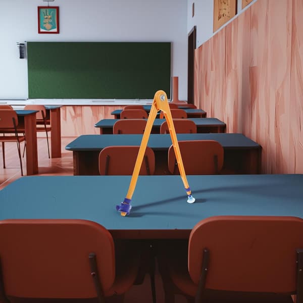 Tegnekompass for skolebruk, multifunksjonelt matematikk-kompassverktøy i plast