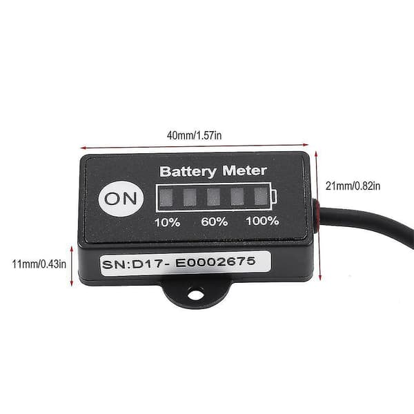 Blybatteri Bränslemätare Indikator 12V SLA AGM