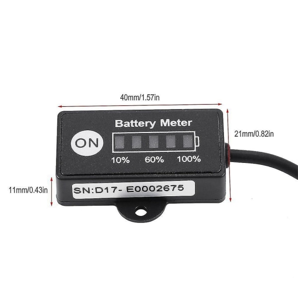 Blybatteri-drivstoffmålerindikator 12V SLA AGM