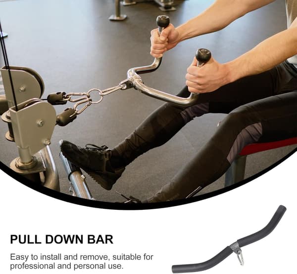 LAT Pulldown Fäste Stål Dragstång för Biceps- och Ryggträning