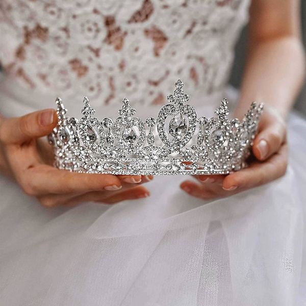 Bryllupskrone Tiara Krystall Bursdagskrone