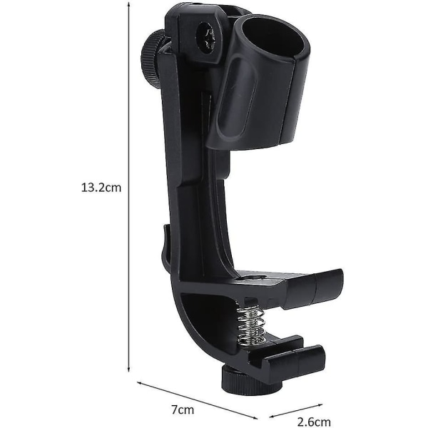 Tromme Mikrofon Klips, 2 stk Justerbare Plastik Stødsikre Tromme Hoop Klips Mikrofon Klips Holder (bl