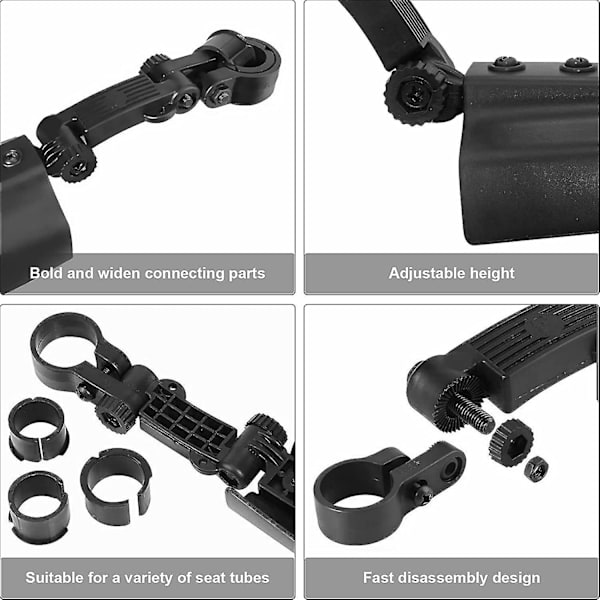 Cykelskärmssats, Justerbar Universal Vägcykel Fram Bak Cykelskärm Mountainbike Cykel Fender Plug-in Skärmtillbehör För Mtb Cit