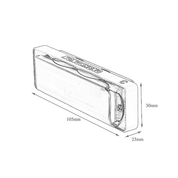 10-hulls 20 Harmonica Blues Deluxe C Harmonica Svart