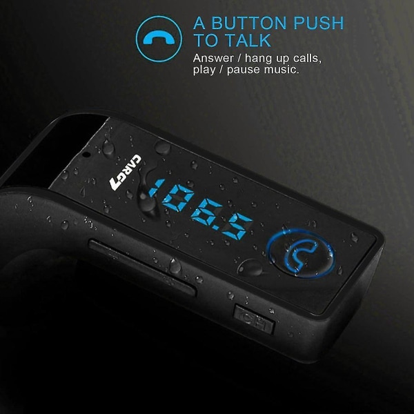 Bil MP3 Afspiller FM Transmitter Bluetooth USB Opladning