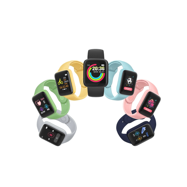 Armbåndsur Ny Universal Y68 Trin Tælling Bluetooth Gave 1.44 Gray