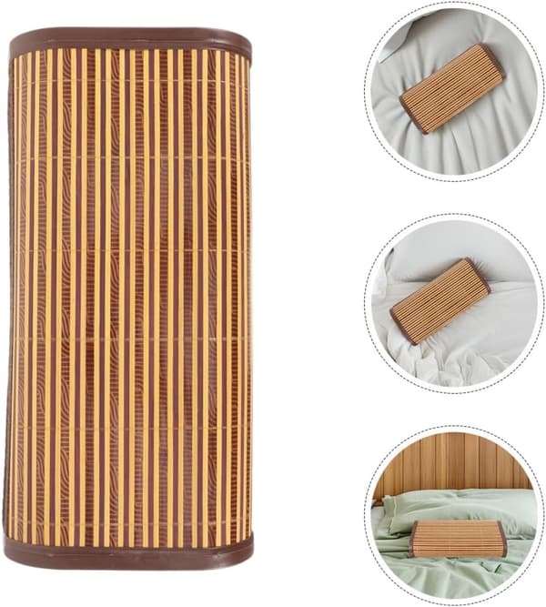 2 st bambu ihålig kudde sommarkuddar ergonomiskt stöd andningsbar design khaki