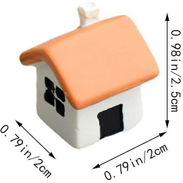 Miniatur Figur Resin Sød Mikrohus Figur Landskabs Tilbehør