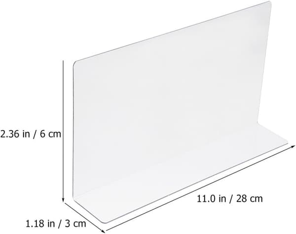 8 stk. plasthylleskillere Skaphylleskillere PVC-materiale Slitestyrke
