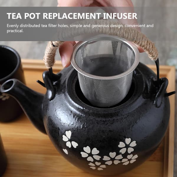 3 stk. tefilter i rustfrit stål til tekande, kaffefilter, enkelt og generøst design, nemt