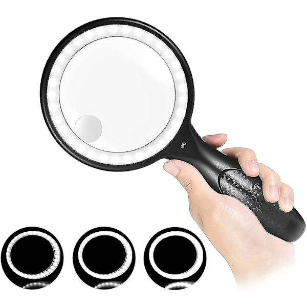 Lukuvahvistinvalo 33 LED 30x 60x USB-lataus