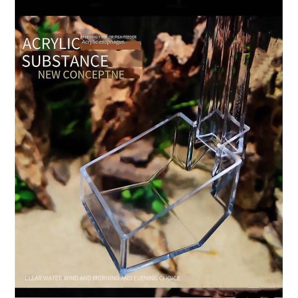 Akvarium Foderingsrør Glas Foderapparat Akryl Universal