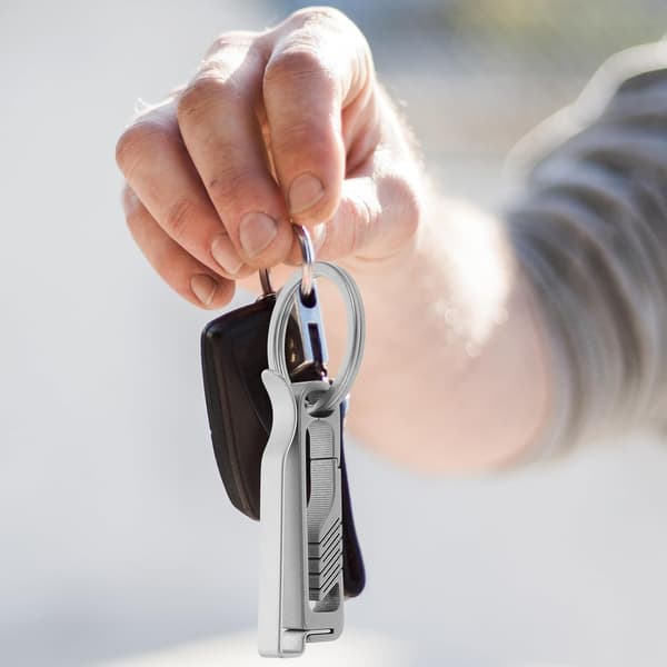 Nøglering i titanium karabinhageclips i legering til mænd Letvægts og rustfri til nøgler og tilbehør