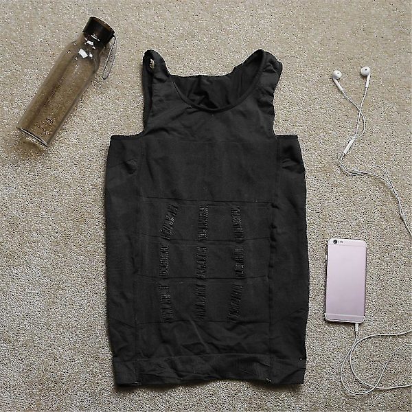 Menn Slim Body Shaper Mageundertøy Vest Skjorte