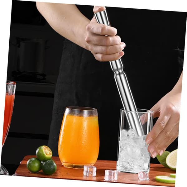 Cocktailmuddler i rostfritt stål Citronkvarnstav Iskrossade Barswizzle-pinnar