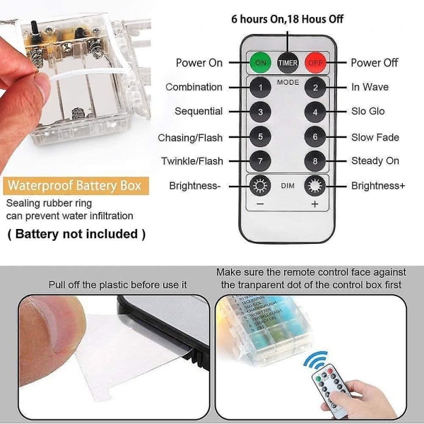 Led-nauhavalot Paristolla 9.8ft 90 Led-nauhavalot Vedenpitävät