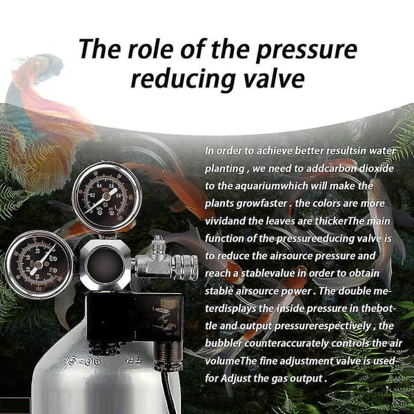 Hoomin CO2-regulatorsett for akvarium - Trykkreduserer