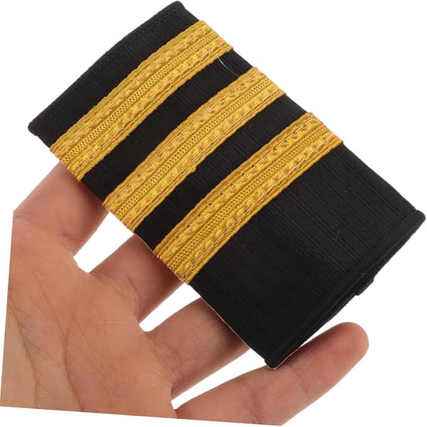 Kapteins skulderstropper for pilotuniform, flyvertinne kostyme tilbehør