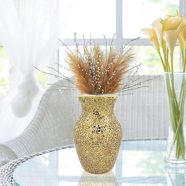Dekorativ Shine Vas Handgjord Mosaik Sprickglas