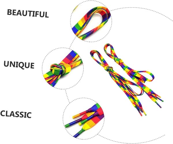 Regnbue elastiske snørebånd Farverige gradient snørebånd til sæsoner Kreative elastiske regnbue sko