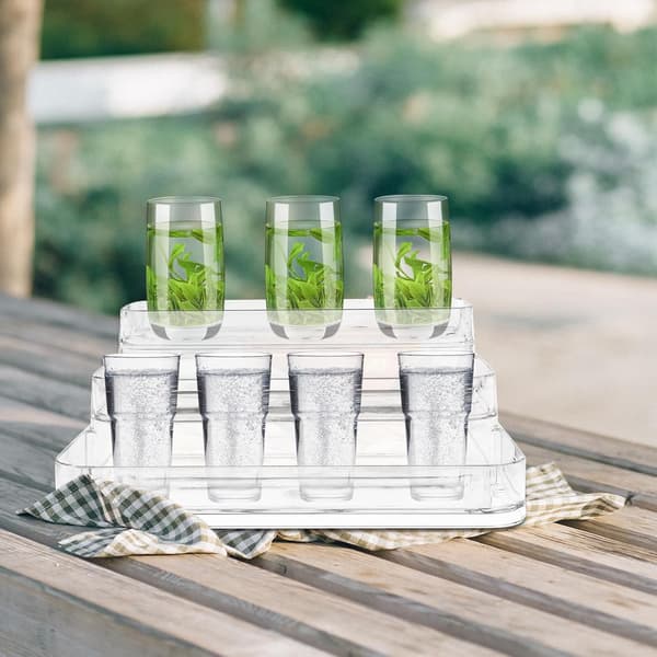 Blyantholder Skrivebordsstativ Akryl 3-lags Design Enkel Elegant Multifunktionel Diverse Organizer
