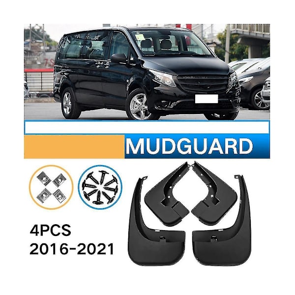 Stänkskydd för V-klass W447 2016-21 Mudguard Splash Guard Cover Bilombyggnad Exteriör Tillbehör