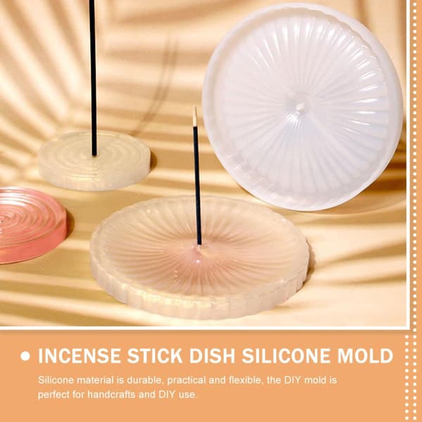 2 stk. non-stick silikonform for røkelsespinneholder DIY aromaterapifatform