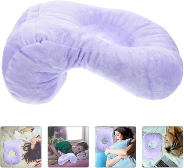 Ansiktsnedåtvänd tupplurskudde Memory Foam Bekväm ryggradsvård Bärbar sovkudde