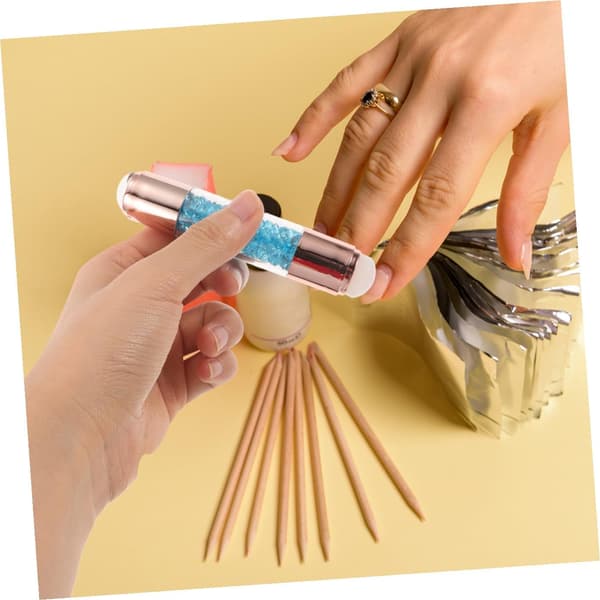 1 sæt neglestempelkit silikonestempel fransk spids manicureværktøj