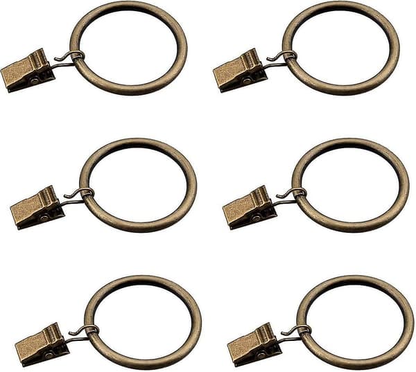 Bronsgardineringar med klämmor/tunga dekorativa metalldraperiklämmkrokar
