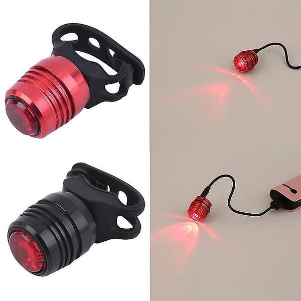 USB-oppladbart baklys med 3 moduser for sykkel