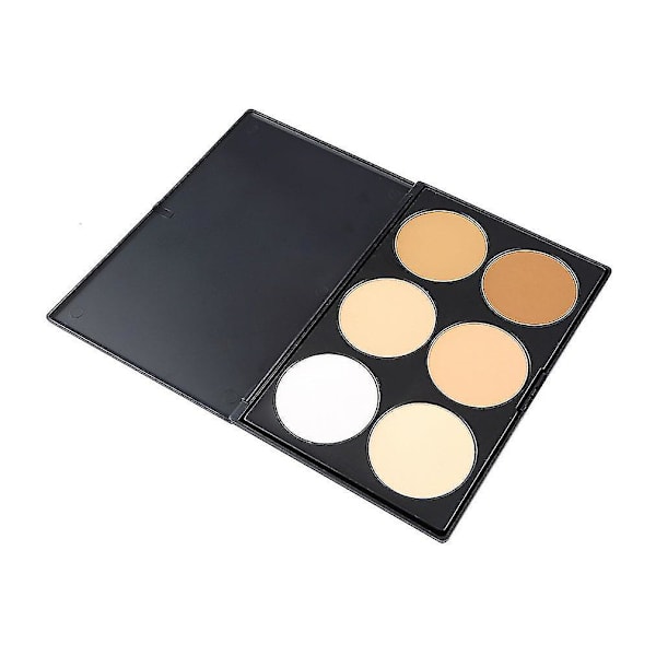 Ny Professionel Kosmetisk 6 Farvet Ansigtspresset Pudder Palette