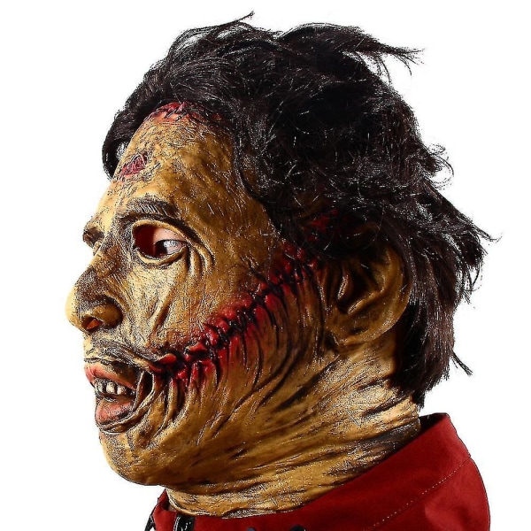 Texas Chainsaw Massacre Leatherface Maske Halloween Horror Kostymefest Cosplay Latexmasker